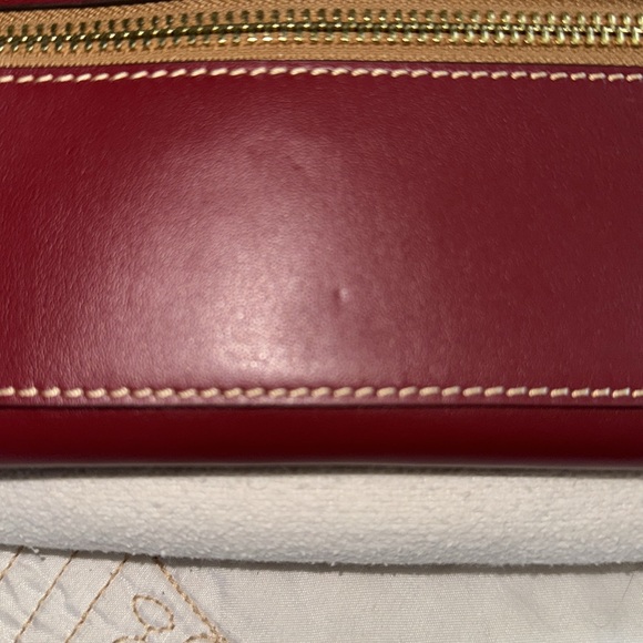 Dooney & Bourke Maroon Wallet with Tan Trim - Picture 9 of 9